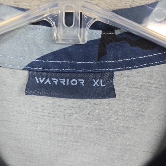 Warrior Camo Polo Shirt Men's SZ XL Blue Moisture Wicking Stretch Camouflage EUC - Picture 4 of 7